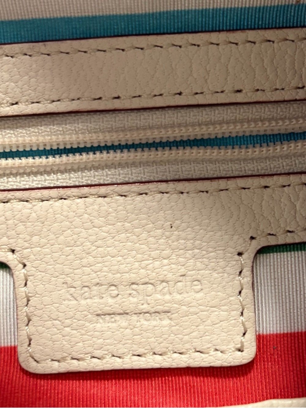 Kate Spade Ginnifer La Casita Hobo Bag Cream Leather Purse Shoulder Bag Pockets - Picture 9 of 14